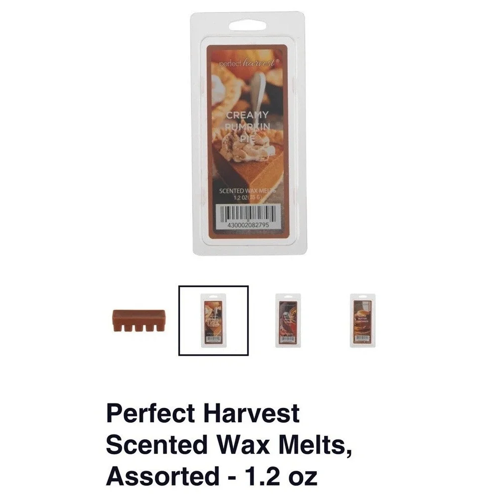 Perfect Harvest Scented Wax Melts 1.2 oz‎ (lot/4) Cranberry Cake/Pumpkin Pie